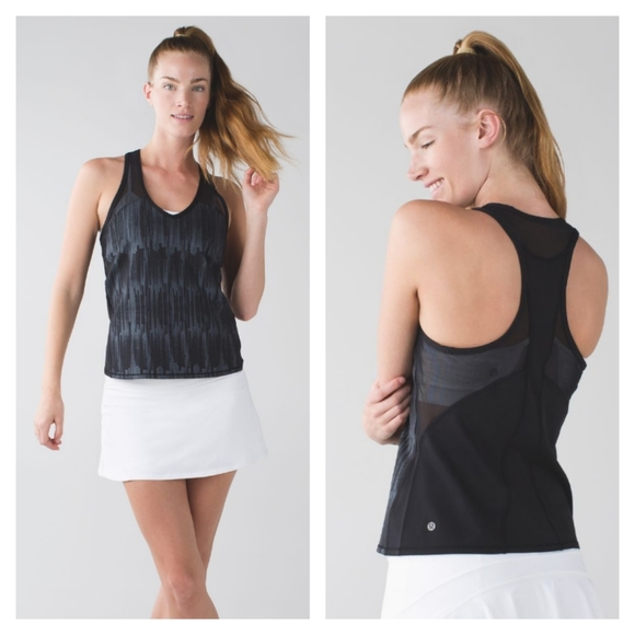 Lululemon Ace Tank - Black / Scratch Match Black Multi - Picture 1 of 9
